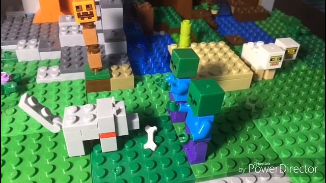 Приключение Стива и Алекса часть 32 "Битва с монстрами" - LEGO MINECRAFT смотреть онлайн