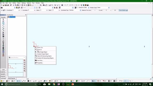 S FRAME Analysis - Modify Node Properties смотреть онлайн