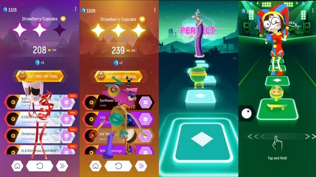 Tiles Hop EDM Rush | The Amazing Digital Circus | Gangle VS Zooble VS Kinger VS Pompi