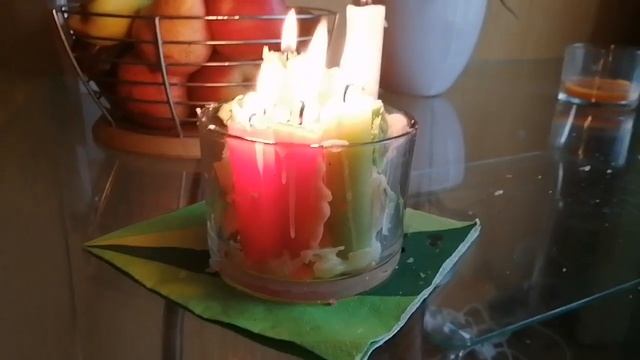 Как реанимировать свечку в стеклянном стакане. Мой handmade.