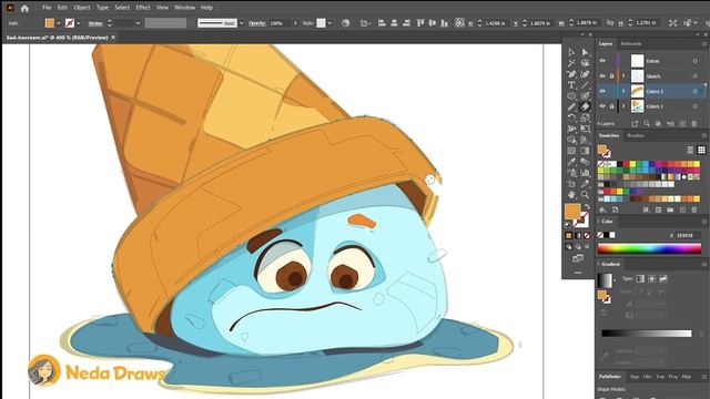 BEST EXISTING BRUSH in Adobe Illustrator- Vector Coloring Tutorial смотреть онлайн