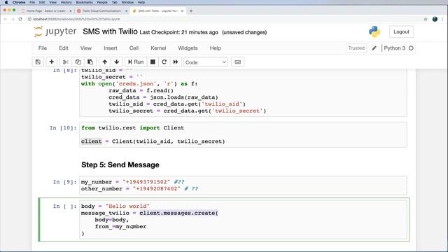 30 Days of Python - Day 24 - Sending SMS Texts with Python and Twilio - Python TUTORIAL смотреть онлайн