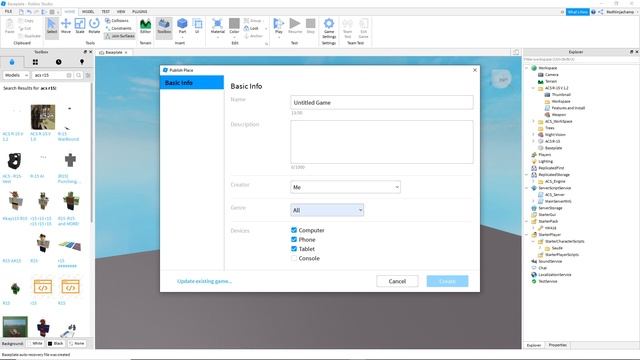 How to install ACS R15? | Roblox Studio (2020) смотреть онлайн