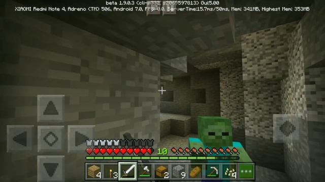 Выживание на телефоне в Minecraft PE (1.9.0.0) #3 - На меня напали ПАУКИ И ЗОМБИ в пещере, АЛМАЗЫ смотреть онлайн
