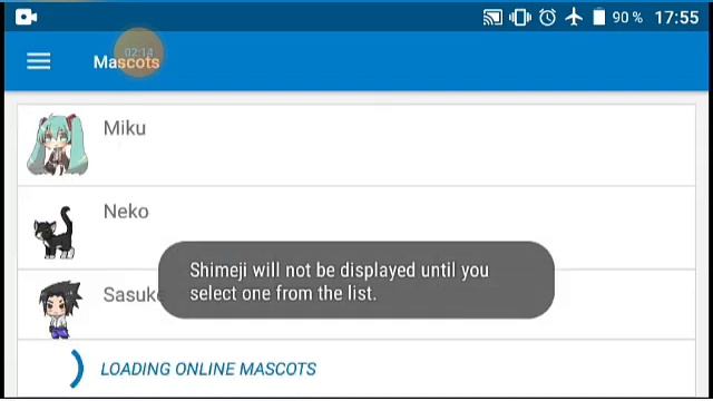 показываю приложение Shimeji (шимедши)