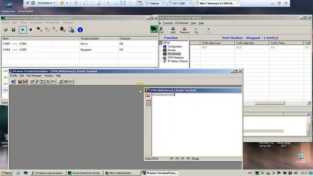 Moxa 5150 nPort. Connection, setting, testing in COM Port mode. Подключение, настройка, проверка. смотреть онлайн