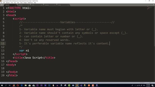 6- Naming rules of Variables in Java Script смотреть онлайн