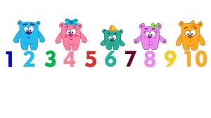 Песенка считалочка для детей - Учимся считать до 10 и обратно - Мишки Гришки