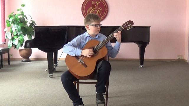ГУО "ДШИ им. Г.Р.Ширмы г.Пружаны". Кулапин Александр, 10 лет, гитара. Учитель Бортновская С.Н. смотреть онлайн