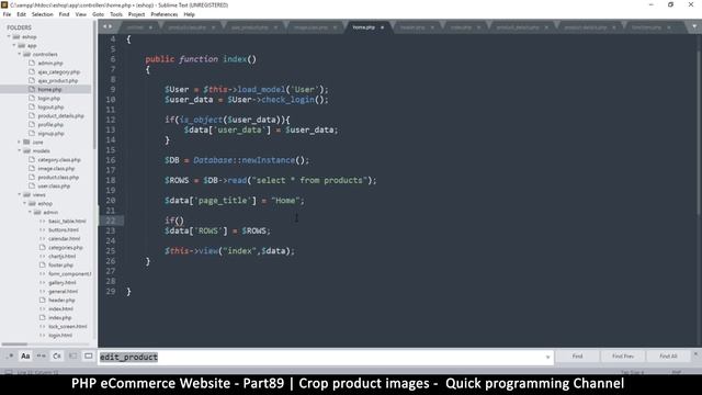 #89 PHP Ecommerce website development | Crop product images | MVC OOP - Quick programming смотреть онлайн