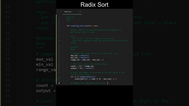 Radix Sort Code in Python | Sorting Algorithms | Python Coding Tutorial | Python Coding Interview смотреть онлайн