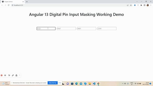 Angular 13 Digital Pin Input Masking Working Demo смотреть онлайн