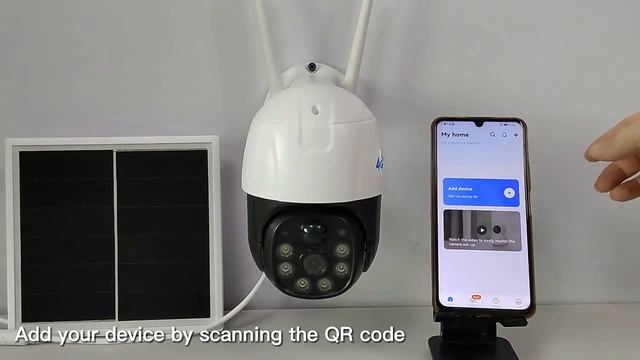 PTZ Соларна 4G камера със сим карта, 2MP, HD 1080P, Аларма, Слот за SD карта, Аудио връзка смотреть онлайн