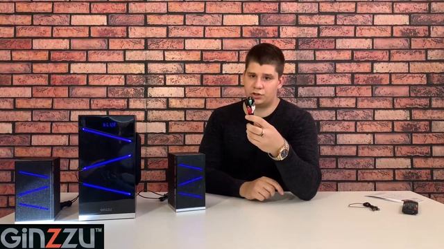 Обзор на мультимедийную акустическую систему 2.1 с Bluetooth от GINZZU. Model: GM-420. смотреть онлайн