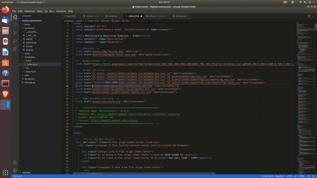 Bootstrap Django Integration Part One - Digital Restaurant смотреть онлайн