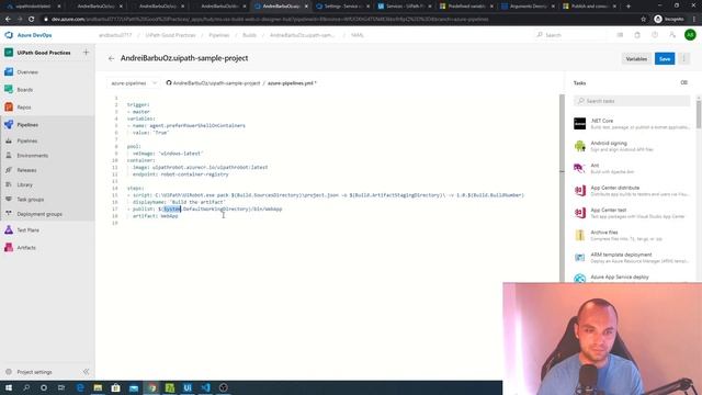UiPath build pipeline in Azure DevOps смотреть онлайн