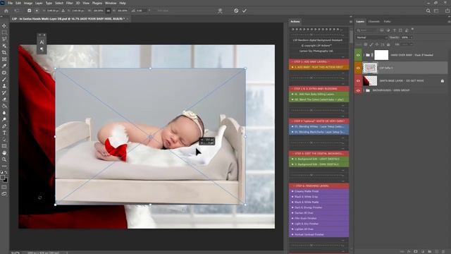 Add Baby to Santa's Hands in Photoshop - Complete Tutorial смотреть онлайн
