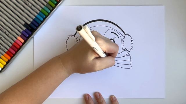 Как нарисовать пингвина на Новый год карандашом | Новогодние рисунки | Рисуем с помощью тарелки смотреть онлайн