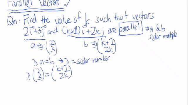 Find Values of k such that Vectors a and b are parallel смотреть онлайн