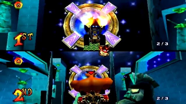 ABM: Crunch Vs Tiny on Crash Nitro Kart!! Race & Battle Match!! HD смотреть онлайн