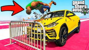 КАК ДАЛЕКО МОЖНО ВЫЛЕТЕТЬ ИЗ МАШИНЫ ПРИ УДАРЕ ЭКСПЕРИМЕНТ В ГТА 5! ОБЗОР МОДА В GTA 5 ВИДЕО