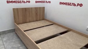 Кровать Амелина 90 (90 на 200), дуб сонома с настилом из ДСП (ВМ-Мебель)