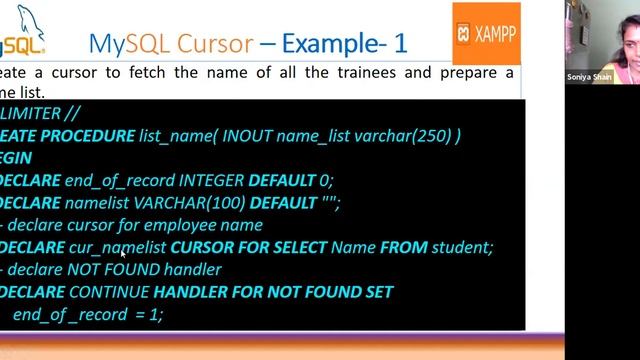 913 9823 5001 MySQL Cursor by Soniya Vijayanandan, Training Officer NSTI Chennai смотреть онлайн