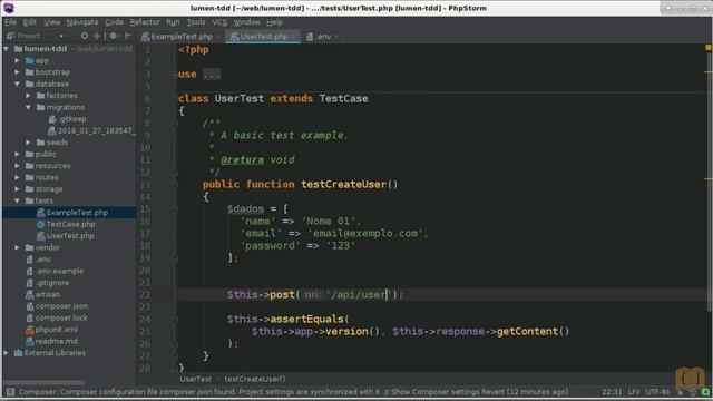 [TUTORIAL 2/7] LARAVEL PHP API com e TDD para INICIANTES смотреть онлайн