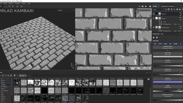 Free tutorial Substance Painter-How Create Brick texture in Substance Painter смотреть онлайн