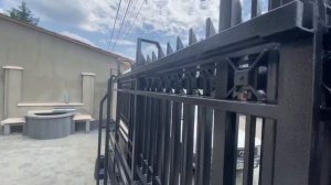 Телескопические откатные ворота ковка.