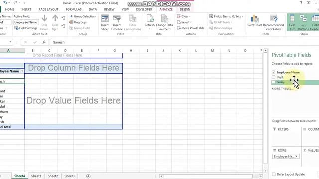 Split The Data Into Multiple Sheets