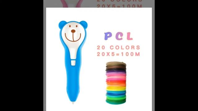 3D Pen Printing Drawing Scribble Printer Wireless and Low Temperature with Colorful PCL Filament fo смотреть онлайн