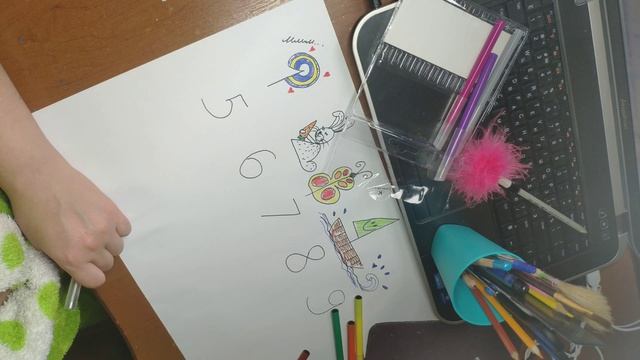 Простое рисование для детей. Рисунки из цифр смотреть онлайн