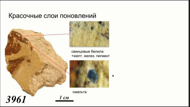 Фрагменты стенописи с изображениями ликов из раскопок 2022–2023 гг. в Юрьевом монастыре смотреть онлайн