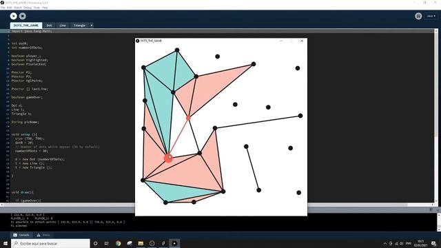 Dots the game - Processing [Java] смотреть онлайн