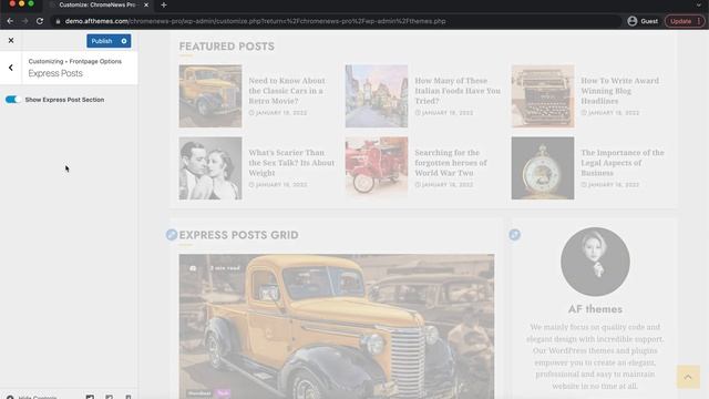 ChromeNews Pro - Frontpage Options - Powerful WordPress Theme for Blogs, News and Magazines смотреть онлайн