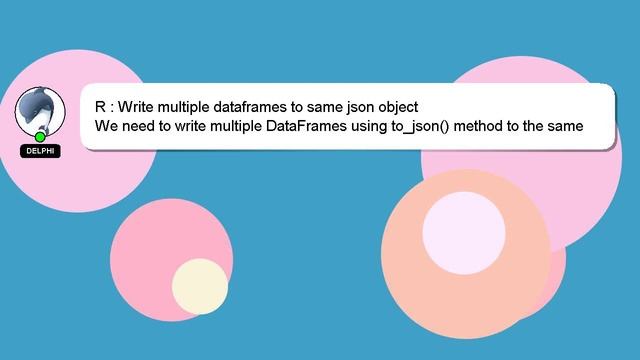 R : Write multiple dataframes to same json object смотреть онлайн