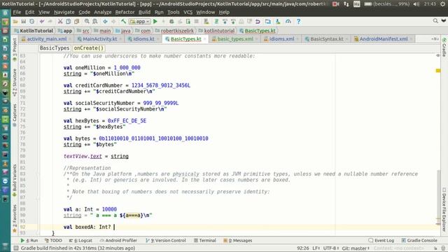 Android Kotlin Tutorial #032 - Basic Types - Numbers - Representation смотреть онлайн