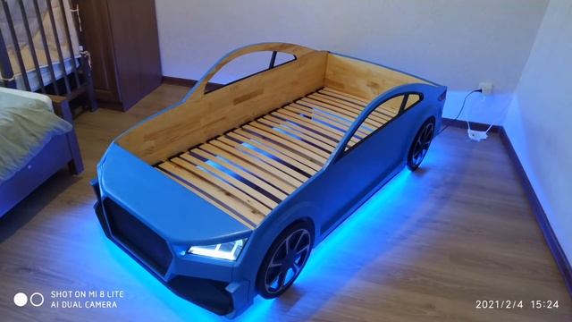 Детская кровать-машинка Ауди (Audi TTRS 2020) смотреть онлайн