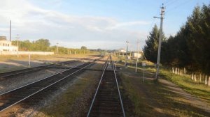Вид из последнего вагона поезда №7010 "Калина Красная"