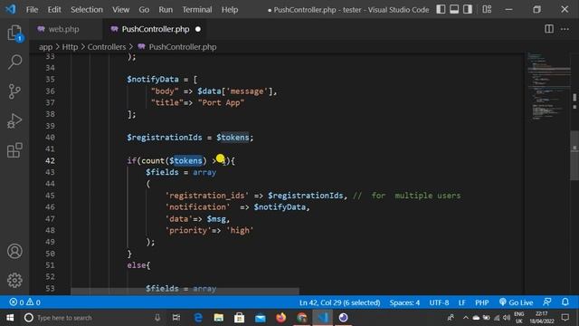How To Send Firebase Push Notification (FCM) In Laravel In Hindi смотреть онлайн