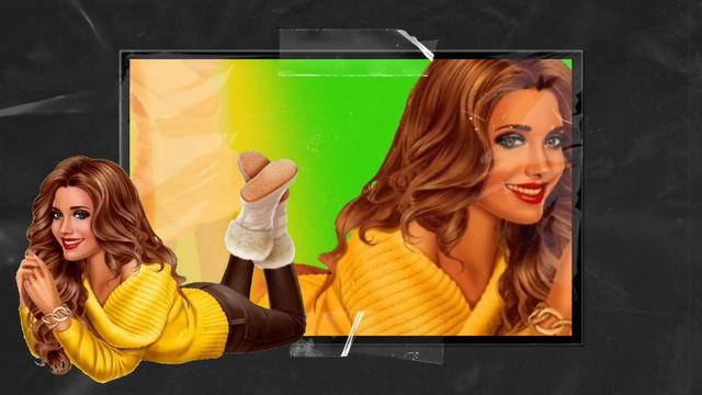 Хромакей "Изображение девушки хромакей" на зеленом фоне. смотреть онлайн