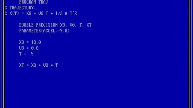 FORTRAN 77 variables смотреть онлайн