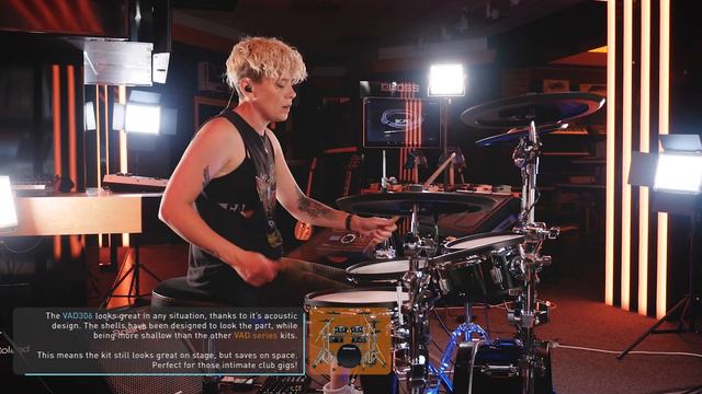 Pro Drummer Cat Myers Demos Roland VAD306 Drumkit & TD-17 Module