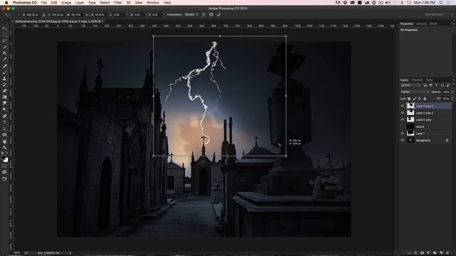 Create Spooky Lightning in Photoshop Tutorial | PhotoshopCAFE Tutorial смотреть онлайн