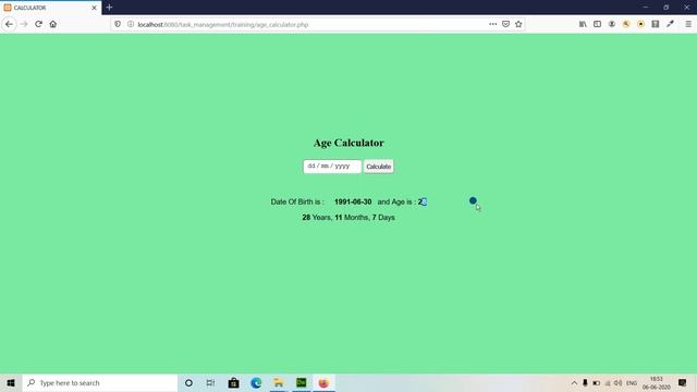 age calculator using php and html смотреть онлайн