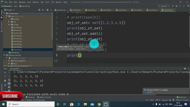 Tutorial #8- Sets in python| Lesson for beginners in hindi смотреть онлайн