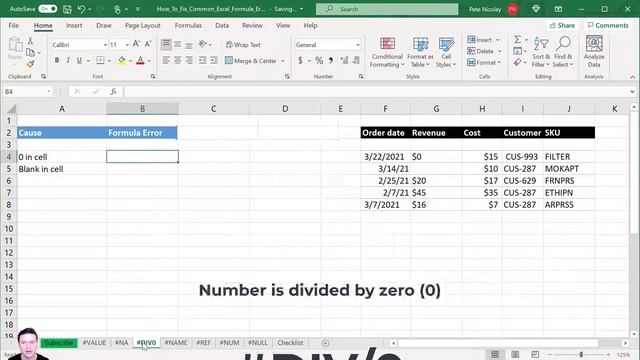 How To Fix Common Excel Formula Errors смотреть онлайн