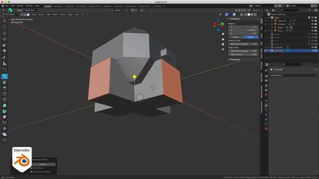 Basic modeling tutorial in Blender Part 1 EP25a смотреть онлайн
