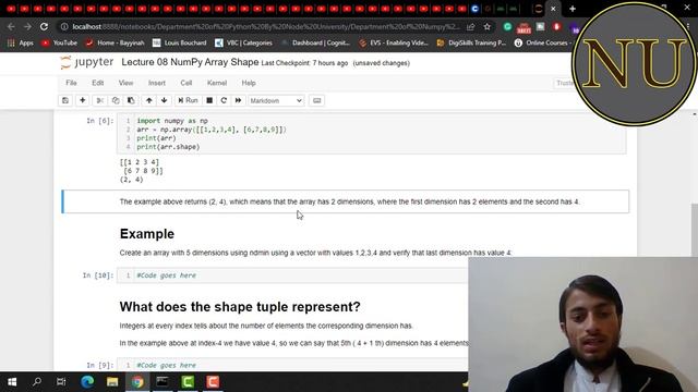 NumPy Array Shape in Urdu/Hindi | Node University By Izhar Ul Haq смотреть онлайн